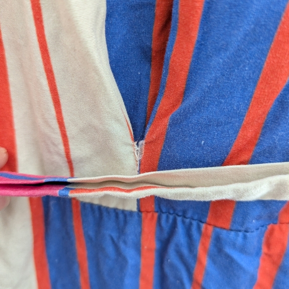 Hutch Rosen Pink Blue Stripe Wrap Dress Size S - Picture 7 of 8